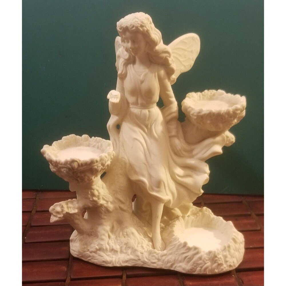 PartyLite P7298 Ariana's Garden Fairy Statue Tea Light Candle Holder Figurine